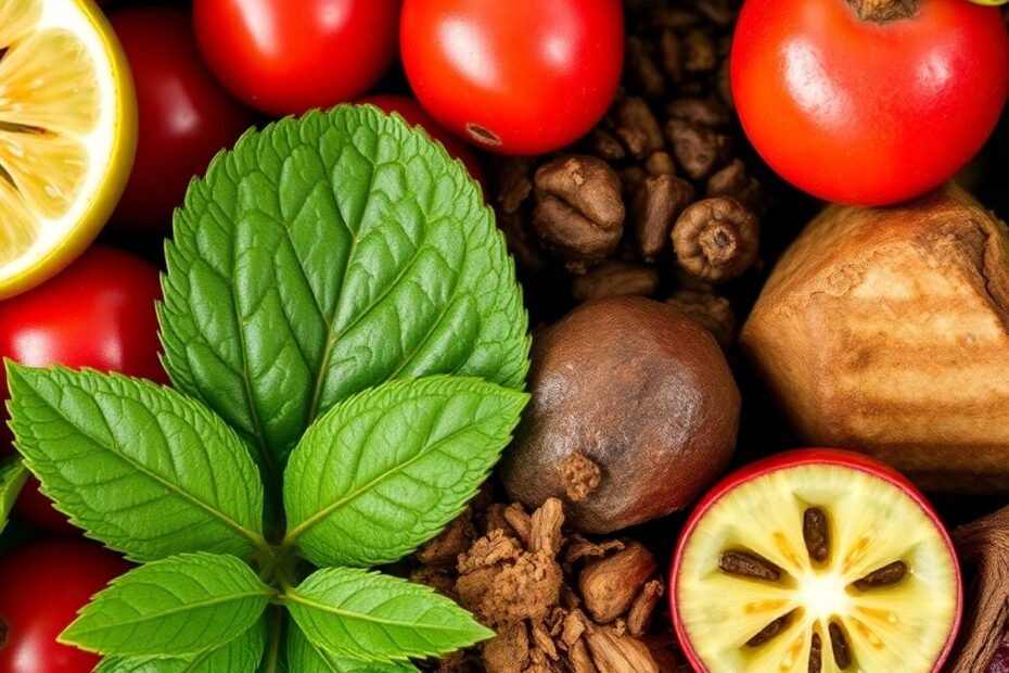 Ingredientes naturais do Hidraliso em imagem fotográfica.